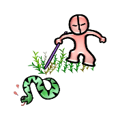 看图猜成语一个人在拨草一条蛇的答案是什么？