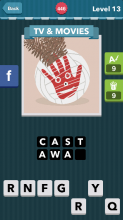 A volleyball with a red hand print on it|TV&Movies|icomania a