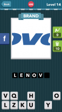 Large blue block letters V and O.|Brand|icomania answers|icom
