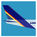疯狂猜图飞机上写着A380_品牌