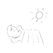 看图猜成语太阳下面一个人在睡觉答案是什么？