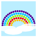 疯狂猜图五中颜色圆粒组成的彩虹是哪个品牌？