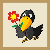 一只乌鸦拿着一朵花。是什么成语