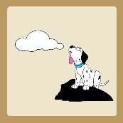 白云下面一条狗朝天坐着。是什么成语
