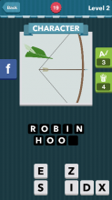 Shooting arrow with green hat and feather.|Character|icomania