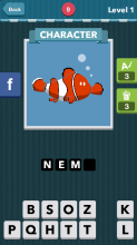 An orange and white fish in the ocean.|Character|icomania ans