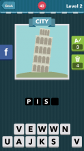 Leaning tower of Pisa.|City|icomania answers|icomania cheats|