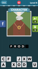 Ring, or gold circle on a necklace.|Character|icomania answer