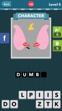 Large pink ears with yellow hat.|Character|icomania answers|i