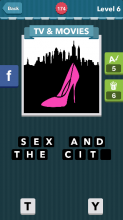 Pink pump and black city skyline, New York City.|TV&Movies|ic