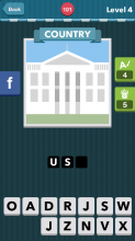 The White House, large white building.|Country|icomania answe
