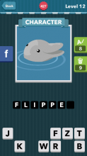 A dolphin in the ocean|Character|icomania answers|icomania ch