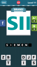 A white background with the letters “S and “I” in aqua