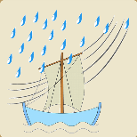 看图猜成语一条小船在海上刮着风下着雨打一成语是什么