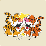 看图猜成语两只老虎在打架打一成语是什么