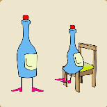 两个瓶子，一个站着，一个坐在凳子上打一成语是什么