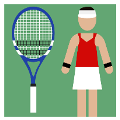 疯狂猜图网球拍旁边站着一个红色衣服的人_品牌