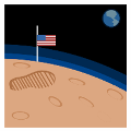 疯狂猜图月球上一只脚印一面美国旗帜_名人明星